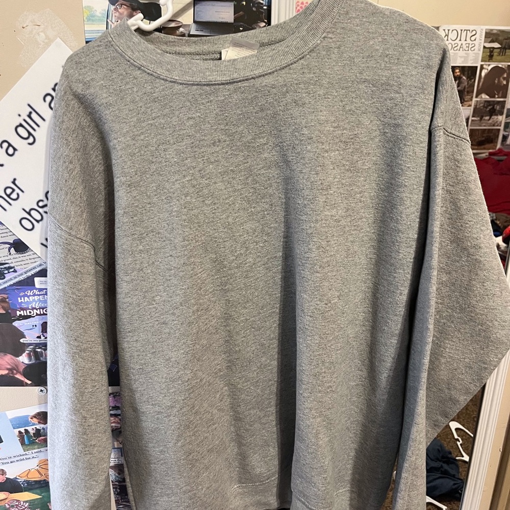 Hanes Women's Gray Crewneck Sweater
